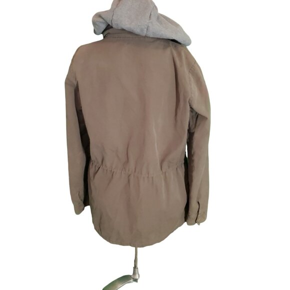 Thread & Supply Utility Jacket Cotton Removable Hood Olive Green Sz S - Picture 4 of 8